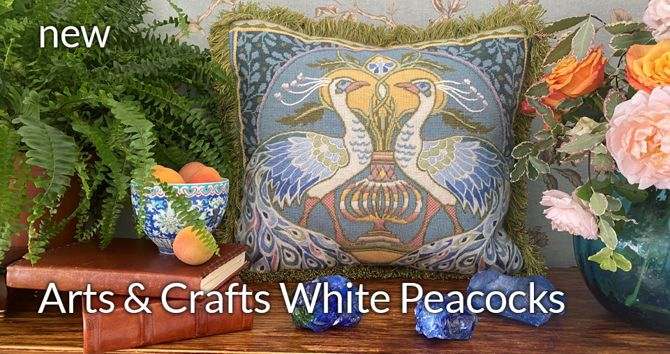arts and crafts white peacocks
