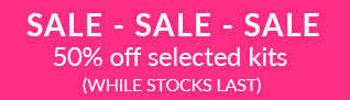 Sale 50% off selected kits
