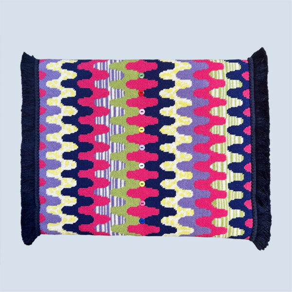 Fuchsia Ric Rac Zig Zag Cushion