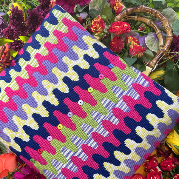 Fuchsia Ric Rac Zig Zag Bag